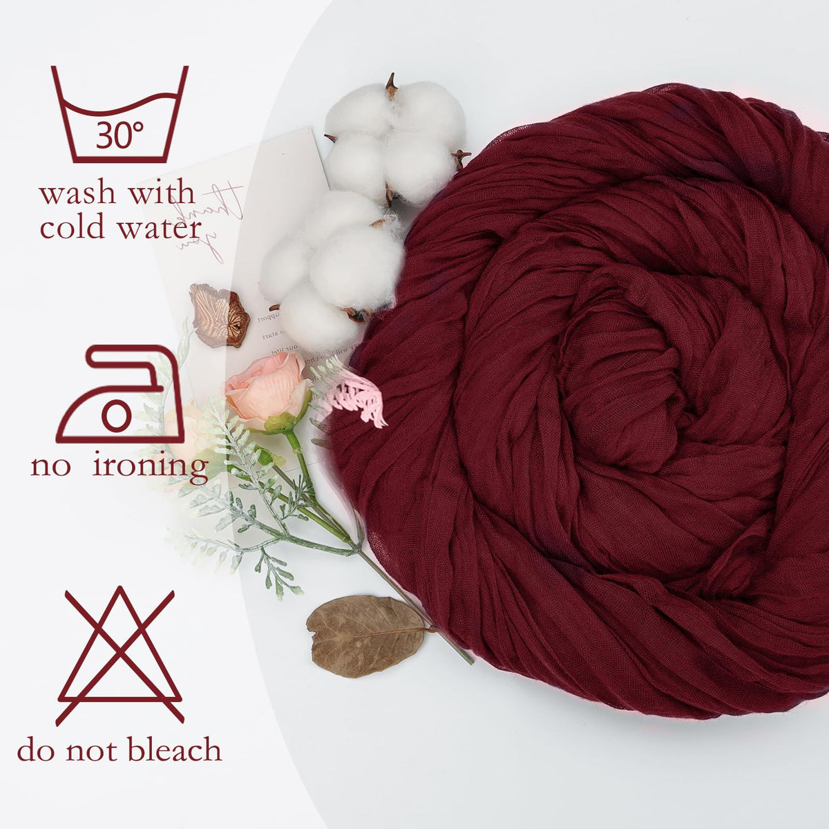 pepmily Burgundy table runner arch decor enhances backdrop visuals