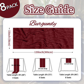 pepmily Burgundy table runner texture closeup highlights fine gauze weave
