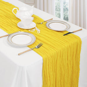 pepmily cheesecloth runner detail with delicate weave and elegance