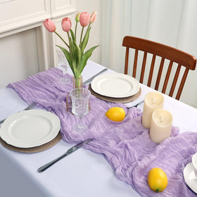 pepmily eight-pack cheesecloth runners set ready for multi-table decor