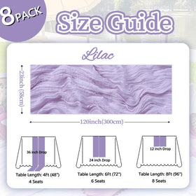 pepmily lilac purple table runner spread on wood table for romantic tablescape