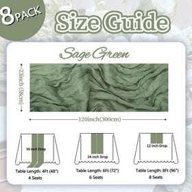 pepmily sage green cheesecloth table runner closeup texture highlights delicate weave