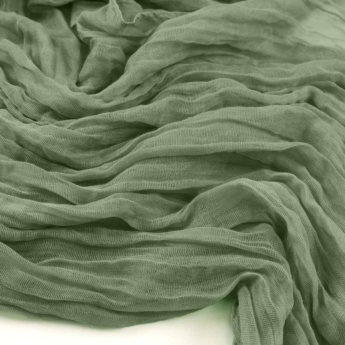 pepmily sage green cheesecloth table runner draped table look inspiration