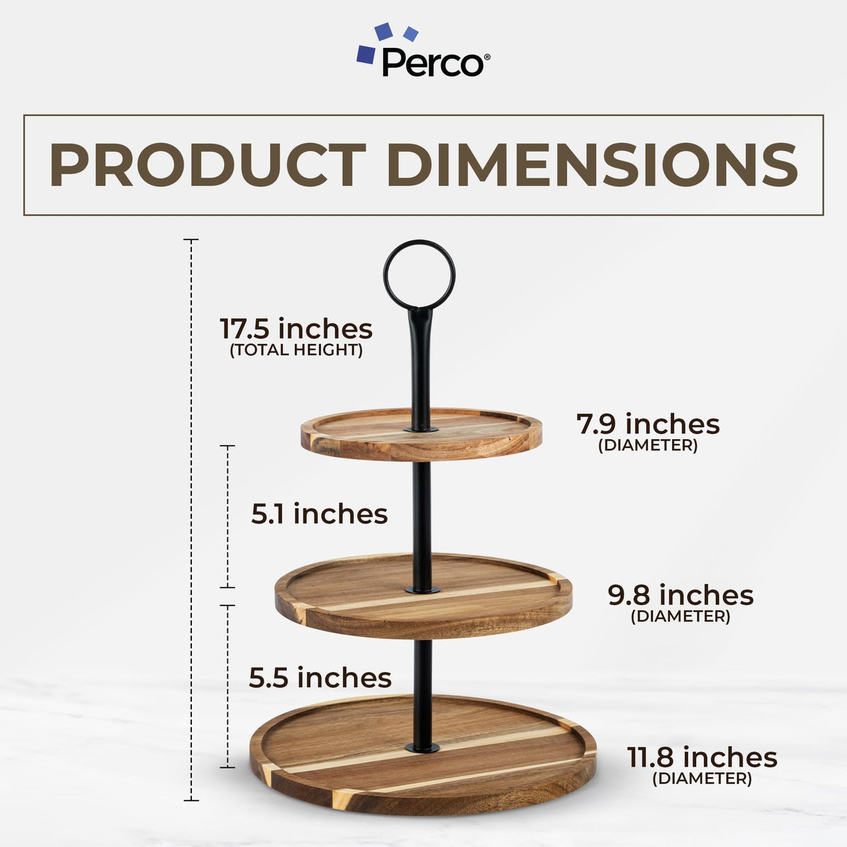 Perco Cupcake Stand with cupcakes on tiers for an elegant wedding dessert table