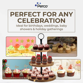 Perco Cupcake Stand used as a versatile dessert display for cookies and treats