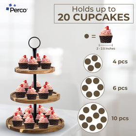 Perco Cupcake Stand being assembled without tools for quick setup