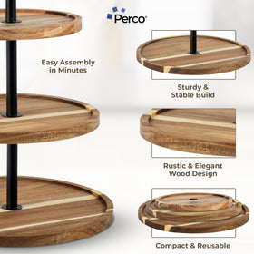 Perco Cupcake Stand placed on a table as a centerpiece at an event