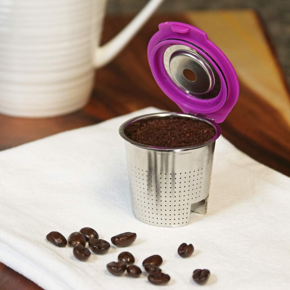Perfect Pod Cafe Flow in-use with a Keurig machine demonstrates ease of use.
