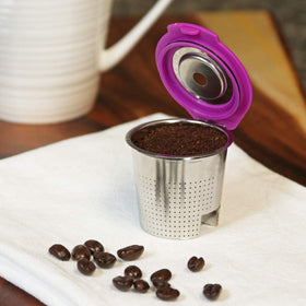 Perfect Pod Cafe Flow in-use with a Keurig machine demonstrates ease of use.