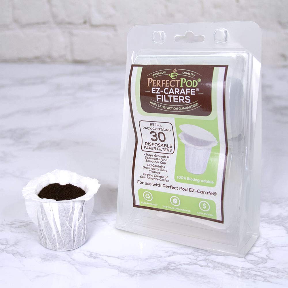 Biodegradable paper filters reduce waste while preserving coffee flavor.