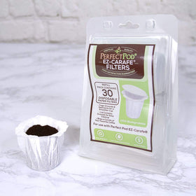 Biodegradable paper filters reduce waste while preserving coffee flavor.