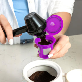 PERFECT POD refillable K-Cup close-up shows BPA-free reusable design.