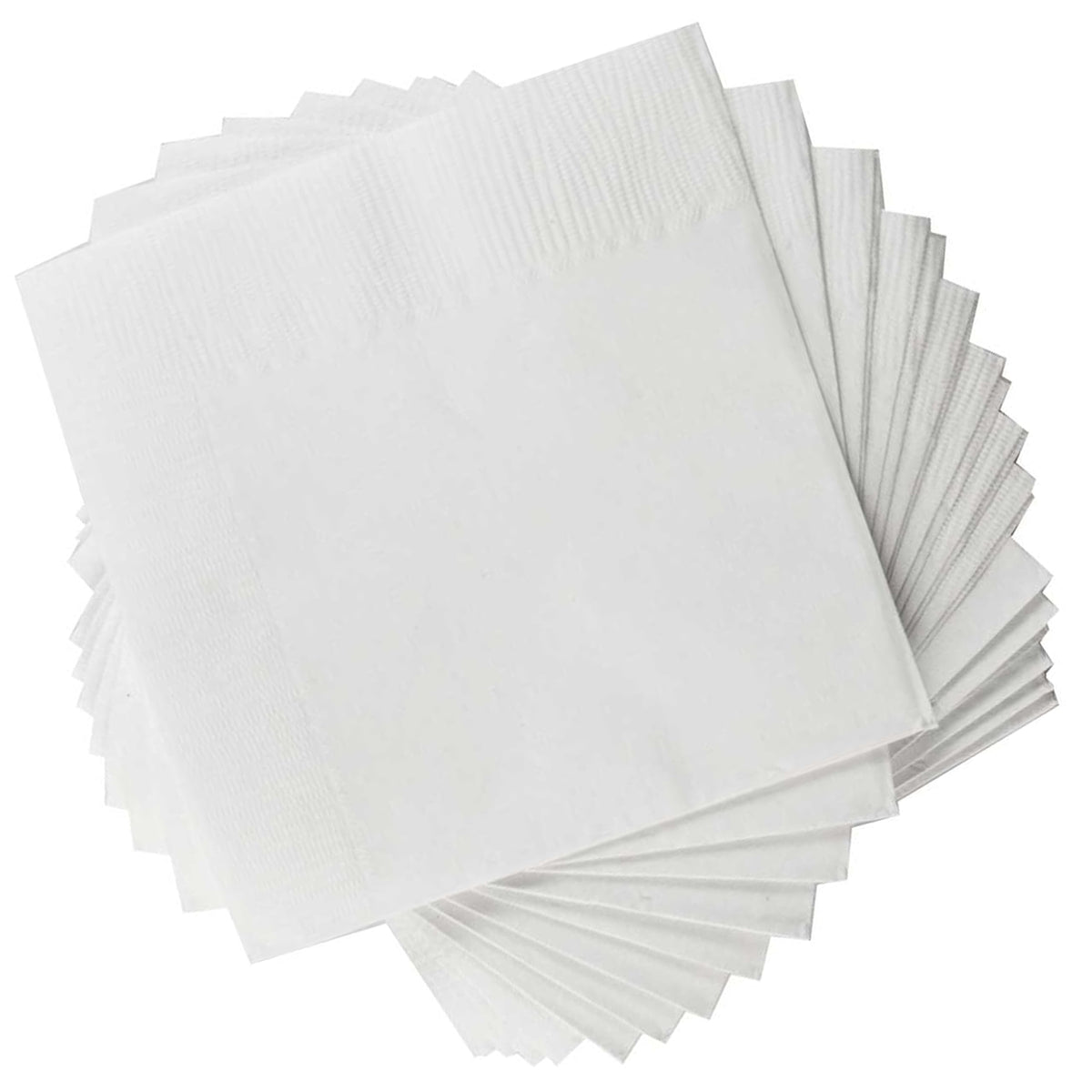 Perfect Stix 1 Ply White Cocktail Napkins packaging for bulk restocking