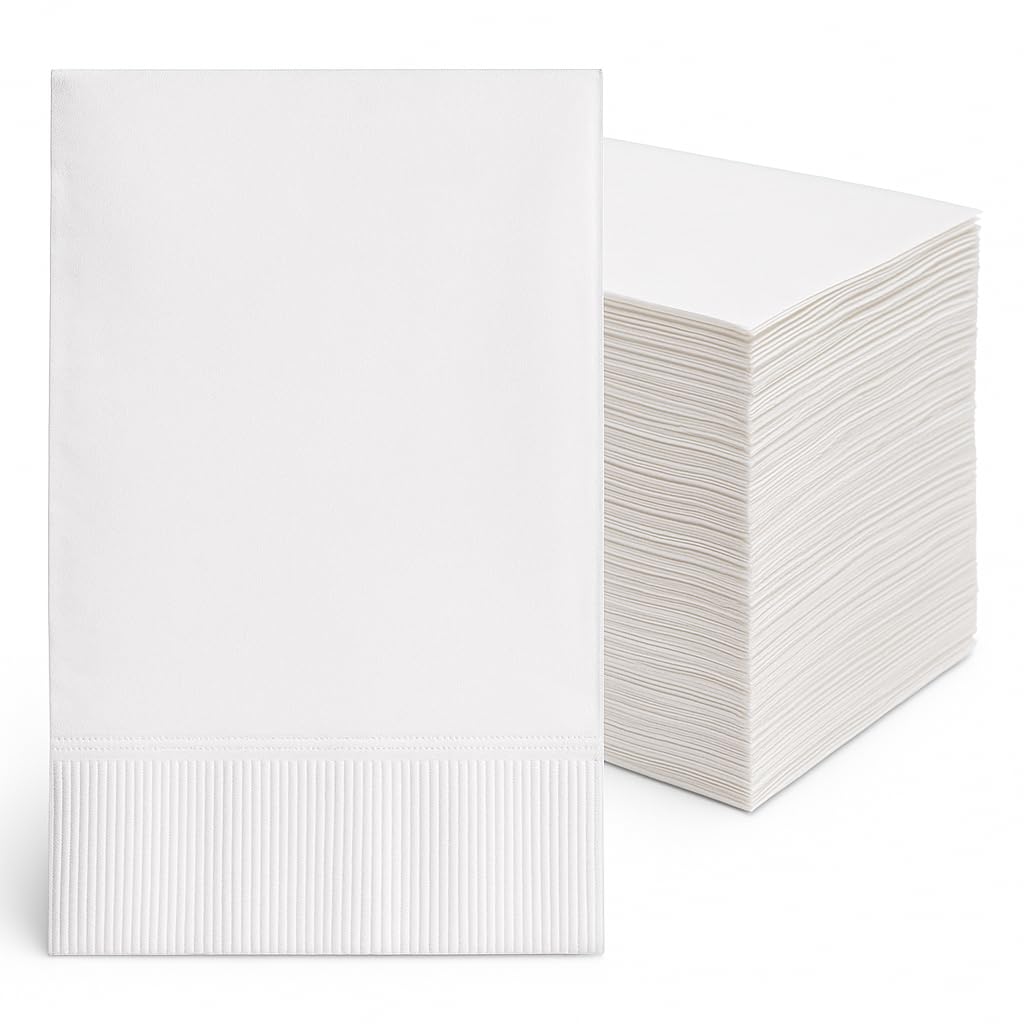 Perfect Stix Bell Marque 2-ply napkin closeup, showcasing durable construction for busy service.