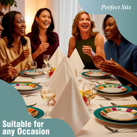 Perfect Stix Bell Marque buffet-line setup using white napkins for seamless service.