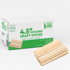Perfect Stix wooden craft sticks in 4.5 inches for durable DIY projects.