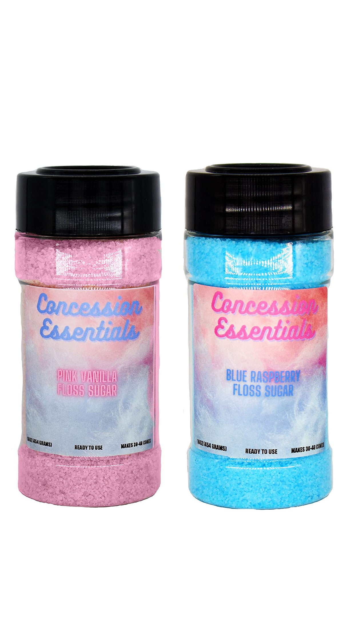 Perfectware blue raspberry cotton candy sugar 16oz jar, ideal for easy party treats