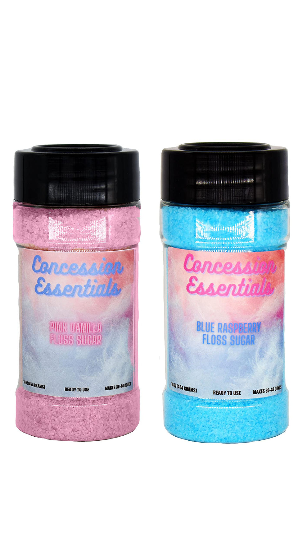 Perfectware blue raspberry cotton candy sugar 16oz jar, ideal for easy party treats