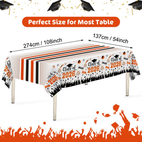 PERFQU disposable PVC tablecloth protects surfaces during celebrations