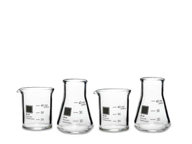 Periodic Tableware laboratory beaker shot glasses with 40 ml marks for precise pours