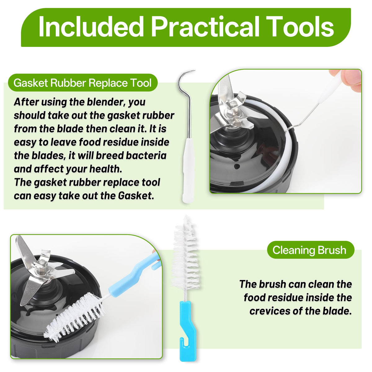 PERIOEER dishwasher-safe blade assembly enables simple cleanup after blending.