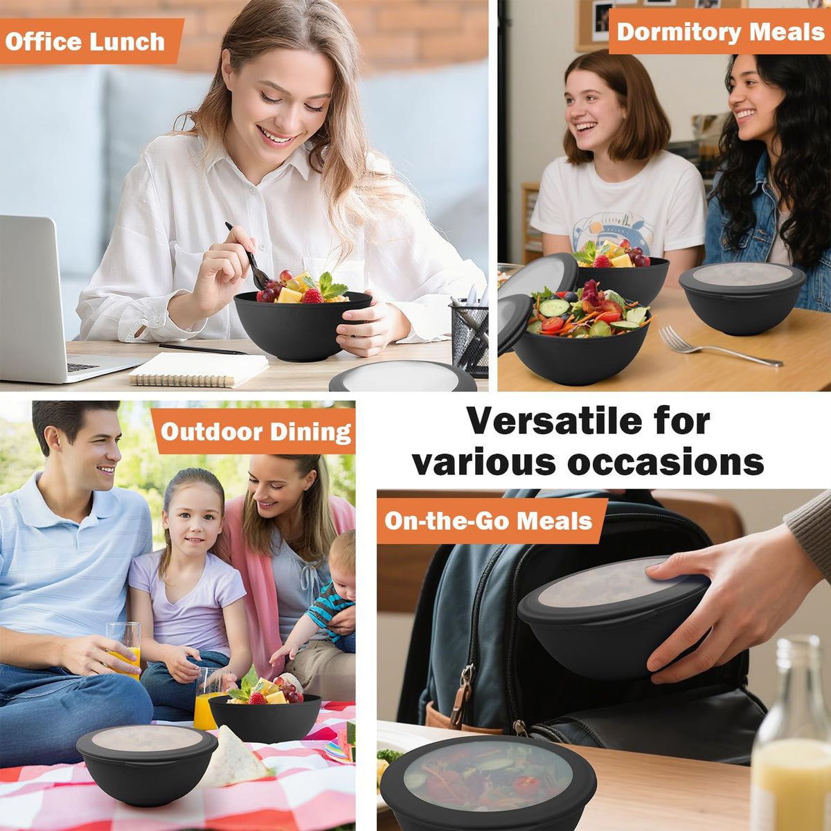 Perlapoc set of four bowls covers everyday meal needs