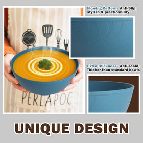 Perlapoc unbreakable bowls 40oz dishwasher-safe for easy cleanup