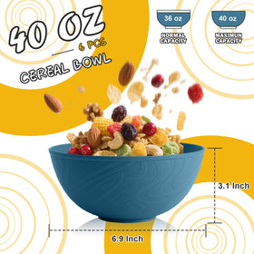 Perlapoc unbreakable bowls 40oz side view showing compact, stackable storage
