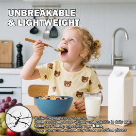 Perlapoc wheat straw bowls color variants enhance casual dining look