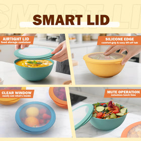 Perlapoc wheat straw bowls are dishwasher and microwave safe for easy daily use.