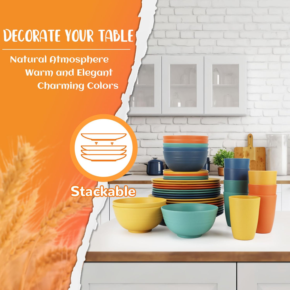 Perlapoc four-color wheat straw set adds stylish options.
