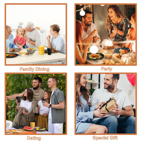 Perlapoc dishwasher-safe and microwave-safe dinnerware for easy cleanup.