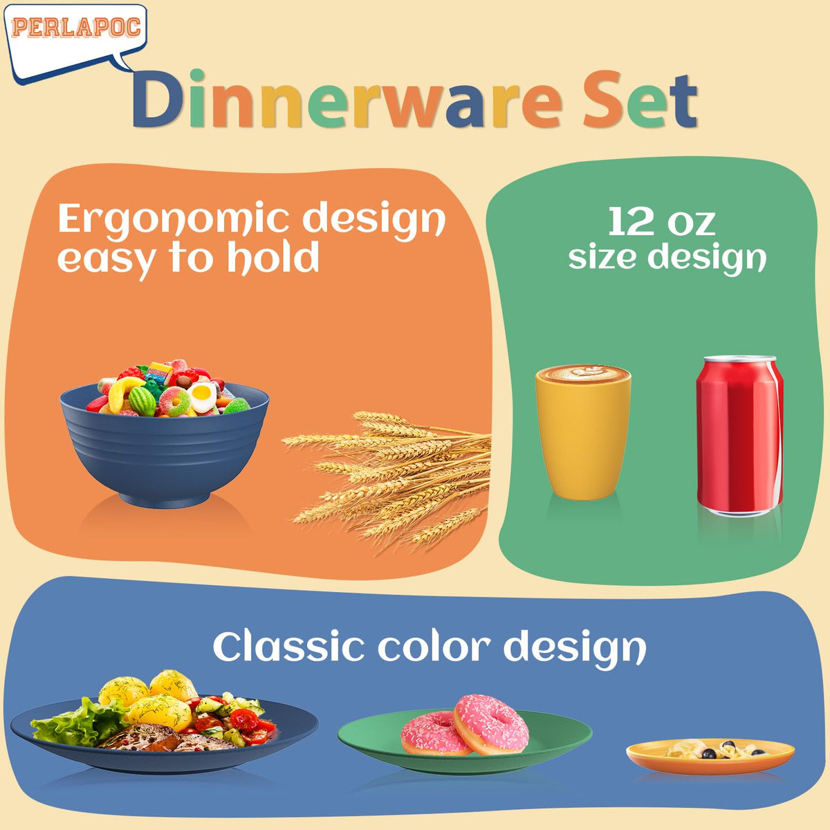 Perlapoc dishware stack demonstrates space-saving storage.