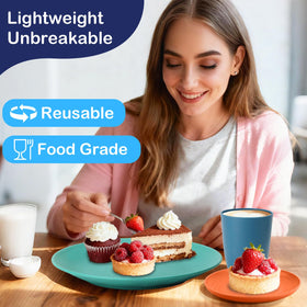 Perlapoc wheat straw drinking cup lightweight for kids' meals.