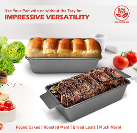 PERLLI Meat Loaf Pan BPA-free design ensures peace of mind during oven use.