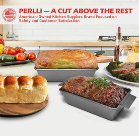PERLLI Dishwasher-safe pan simplifies cleanup after baking sessions.