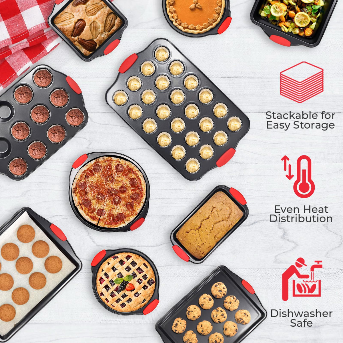 PERLLI loaf pan ensures clean slices and effortless release.