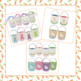 Sew What Fun Gifts Easter basket ships folded for economical delivery and storage