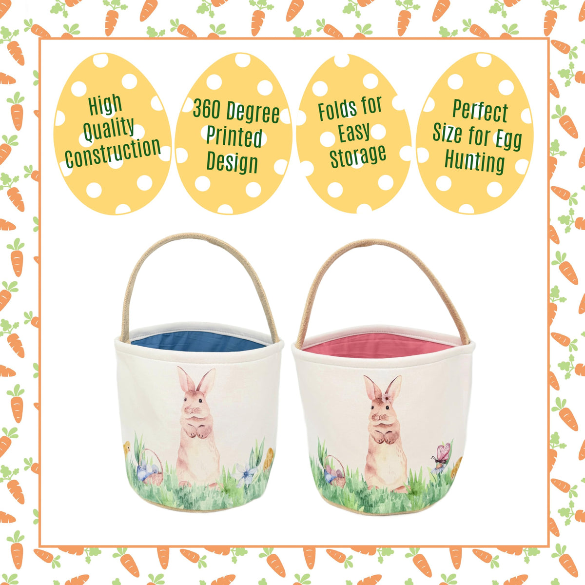 Sew What Fun Gifts Easter basket showcases watercolor garden design with butterflies and flowers