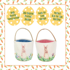 Sew What Fun Gifts Easter basket showcases watercolor garden design with butterflies and flowers