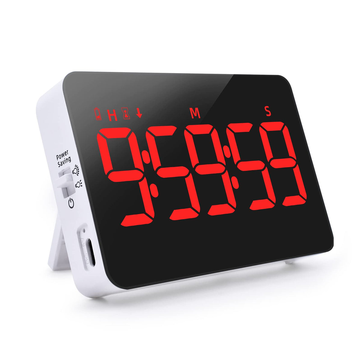 PERSUPER digital timer front display for precise kitchen timing and study sessions.