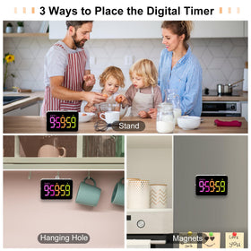 Persuper timer rechargeable via USB-C, no extra batteries required