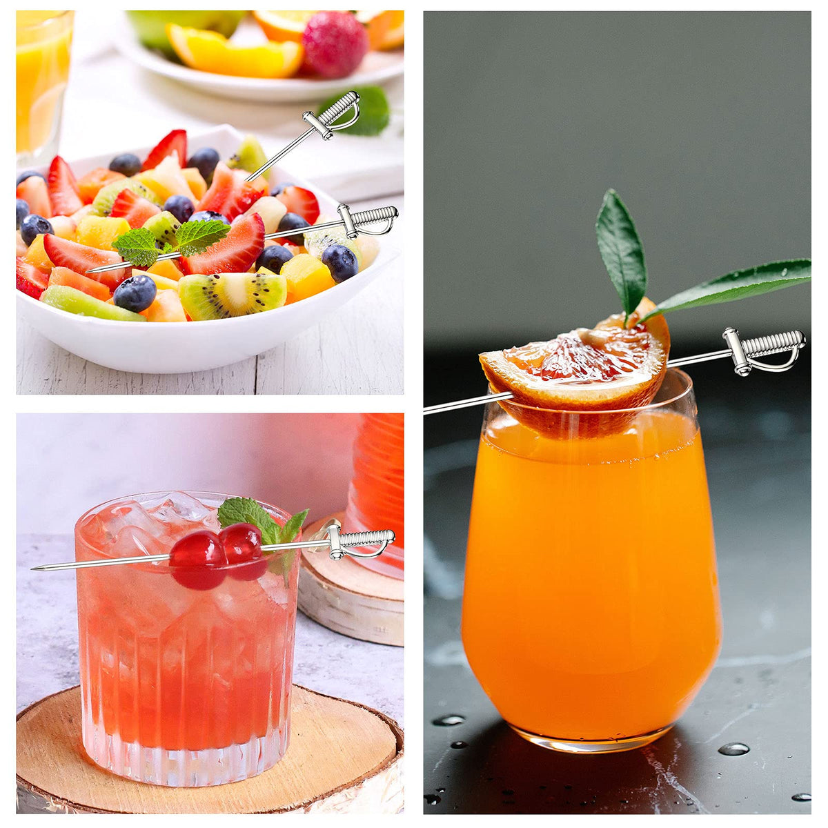Perthlin silver cocktail sticks enhance table presentation