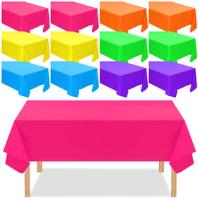 Peryiter neon tablecloth sky blue for vibrant parties and quick cleanup