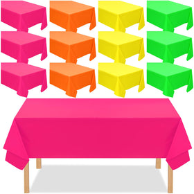 Peryiter neon green tablecloth 54x72 for outdoor party protection.