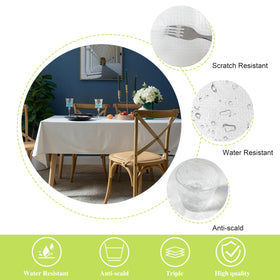 PETFNS 3-ply premium paper-plastic construction provides sturdy table protection.