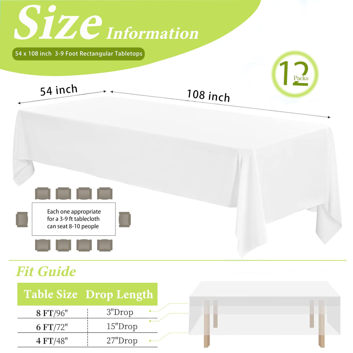 PETFNS waterproof tablecloth beads spills for quick wipe-clean on event tables.