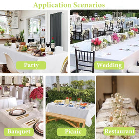 PETFNS tablecloth ideal for weddings and banquets with a clean, refined look.