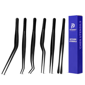 Pethomkit kitchen tweezers-6-3-inch set enables precise plating and delicate handling.