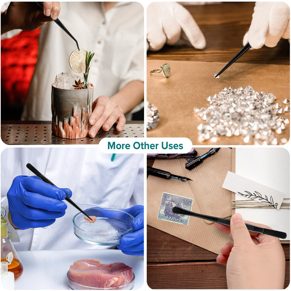 Pethomkit multiuse kitchen tools tweezers for grilling and garnish work.